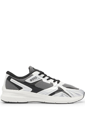 BOSS panelled lace-up sneakers - White