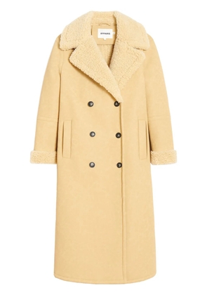 Apparis Simone double-breasted coat - Yellow