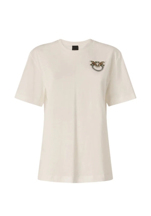 PINKO heart-print T-shirt - Neutrals