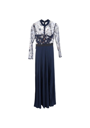 Self-Portrait embellished maxi dress - Blue