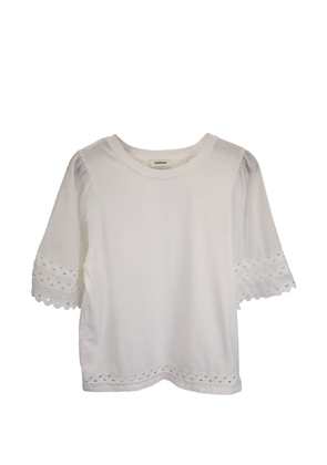 SANDRO ribbon-detailed T-shirt - White