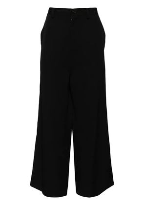 Y's wide-leg wool trousers - Black