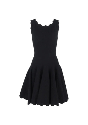 Alaïa Pre-Owned scalloped mini dress - Black
