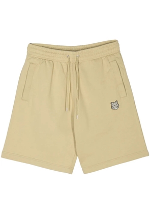 Maison Kitsuné fox-patch track shorts - Green