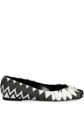 Missoni zigzag-print ballerinas - Black