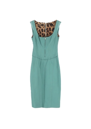 Dolce & Gabbana Pre-Owned sleeveless zip cotton mini dress - Blue