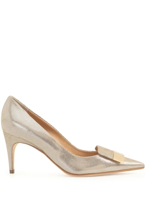 Sergio Rossi 45mm laminated leather shoes - Metallic