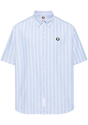 AAPE BY *A BATHING APE® striped cotton shirt - Blue