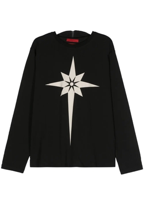 KUSIKOHC origami-print mask T-shirt - Black