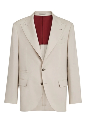 Brunello Cucinelli peak-lapels blazer - Neutrals