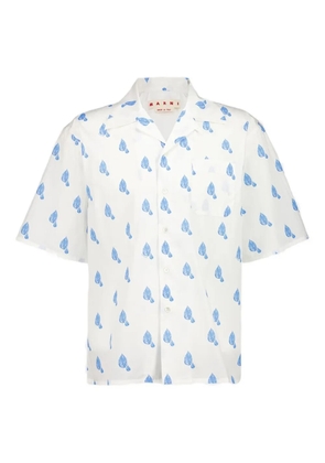 Marni printed short-sleeves shirt - White
