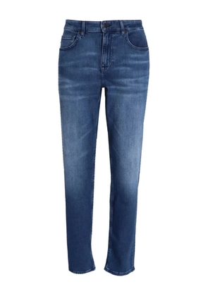 BOSS whiskering-effect jeans - Blue