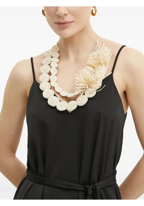 Liviana Conti double-turn fringe necklace - Neutrals