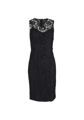 Dolce & Gabbana Pre-Owned lace-detail midi dress - Black