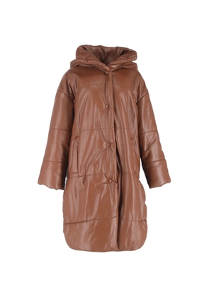 Nanushka long puffer coat - Brown