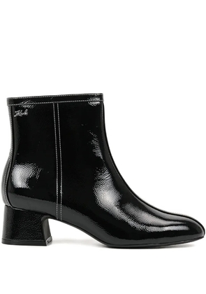 Karl Lagerfeld patent-leather boots - Black