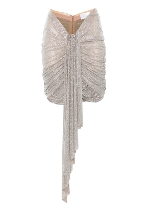 Giuseppe Di Morabito crystal-embellished asymmetric mini skirt - Silver
