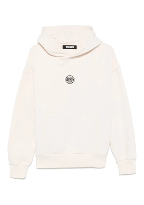 BARROW rubberised-logo hoodie - Neutrals