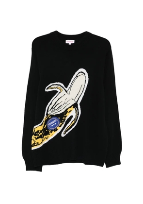 Charles Jeffrey Loverboy graphic crew-neck sweater - Black