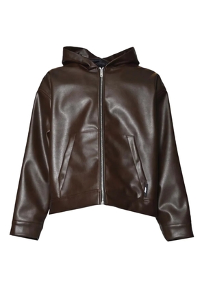 MSGM hooded zip jacket - Brown