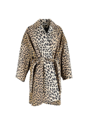 Balenciaga Pre-Owned belted animal-print coat - Neutrals