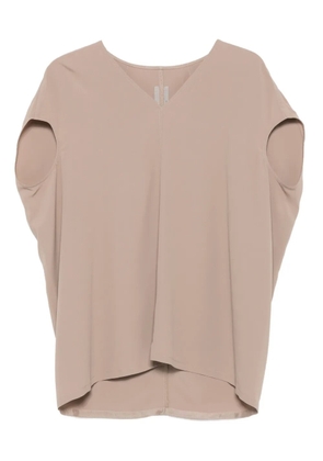 Rick Owens V-neck armhole top - Brown