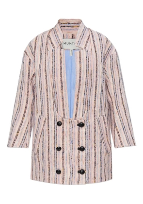 MUNTHE double-breasted striped blazer - Pink