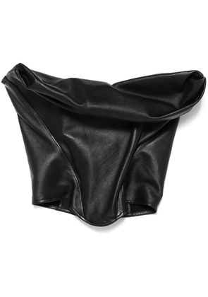 Magda Butrym draped leather corset - Black