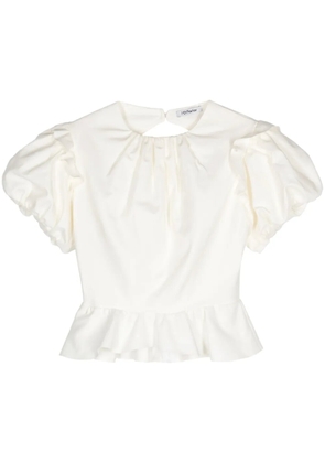 Parlor ruffle-detailing blouse - White
