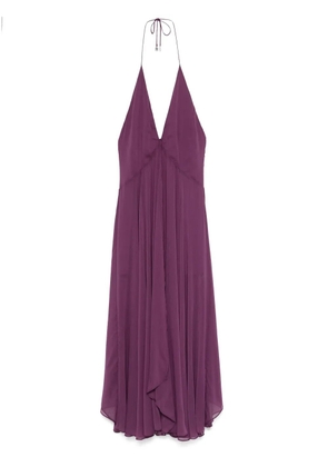 ROTATE BIRGER CHRISTENSEN chiffon halterneck dress - Purple
