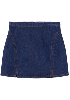 RE/DONE split denim mini skirt - Blue