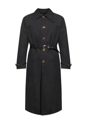 Versace belted animal-print coat - Black