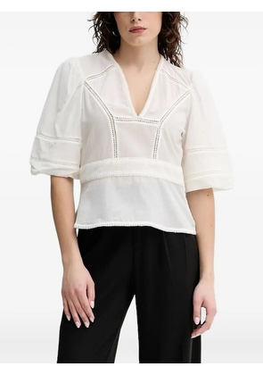 MUNTHE Florise V-neck blouse - White