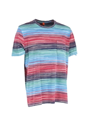 Missoni Pre-Owned printed chest-pocket T-shirt - Blue