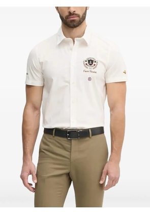 Aeronautica Militare embroidered short-sleeve shirt - White