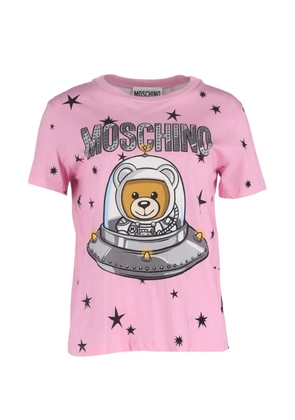 Moschino Pre-Owned Ufo teddy-print T-shirt - Pink
