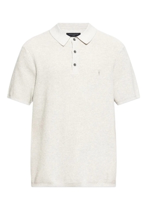 AllSaints Aspen textured polo shirt - Neutrals