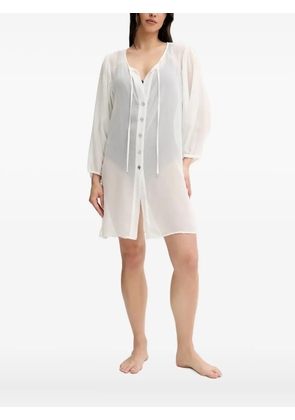 Michael Michael Kors button-front tie-neck top - White