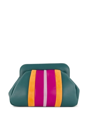PAULA striped clutch bag - Green