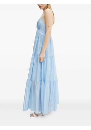 ERMANNO FIRENZE lace-trimmed tiered maxi dress - Blue