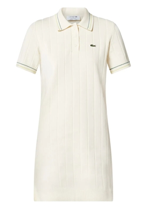 Lacoste short-sleeved polo minidress - White