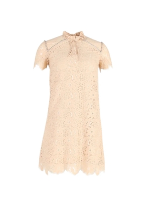 SANDRO lace embellished mini dress - Pink