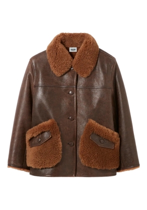 Claudie Pierlot shearling patch-pocket jacket - Brown