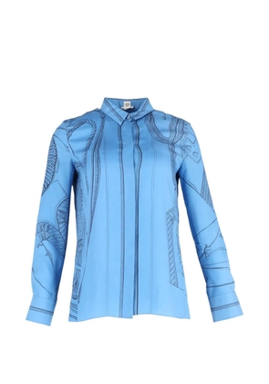 Hermès Pre-Owned graphic-print shirt - Blue
