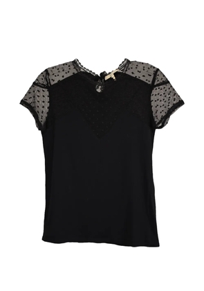 Maje Tribor sheer-detail top - Black