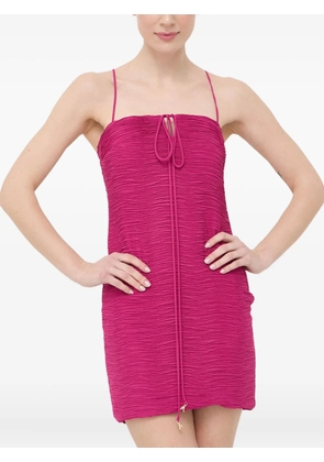 Patrizia Pepe zip ruched mini dress - Pink