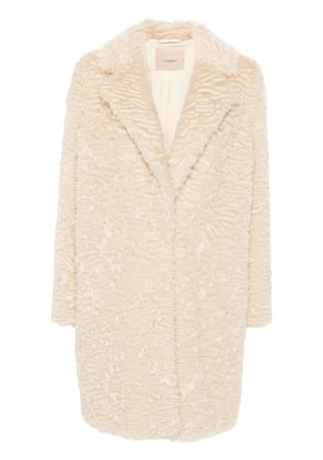TWINSET faux-fur midi coat - Neutrals