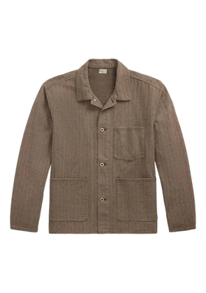 Ralph Lauren RRL pinstriped shirt jacket - Brown