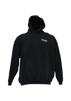 Balenciaga Pre-Owned logo-print cotton hoodie - Black