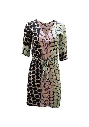 Diane Von Furstenberg Vintage polka dot tie-waist silk dress - Black